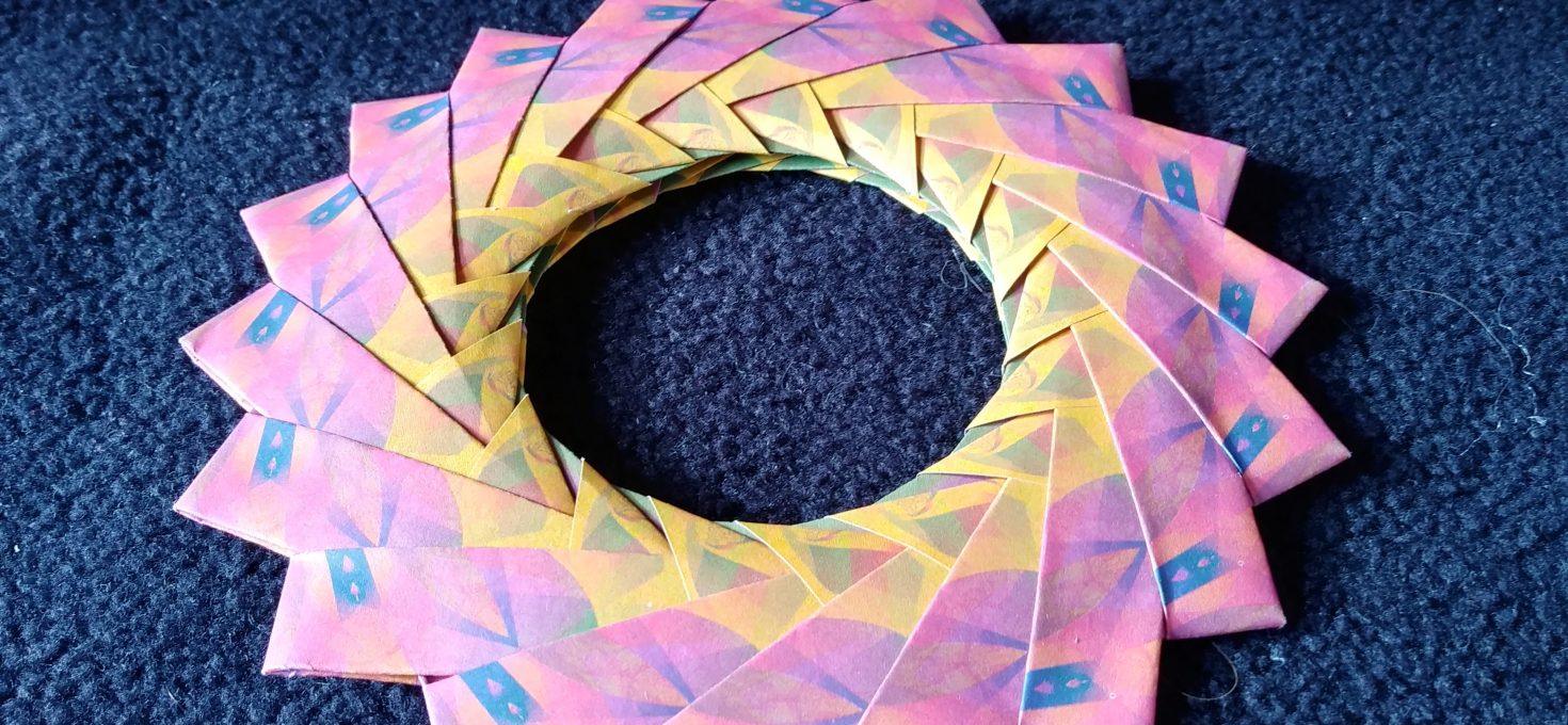 Origami wreath