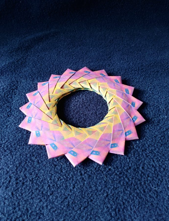 Origami wreath