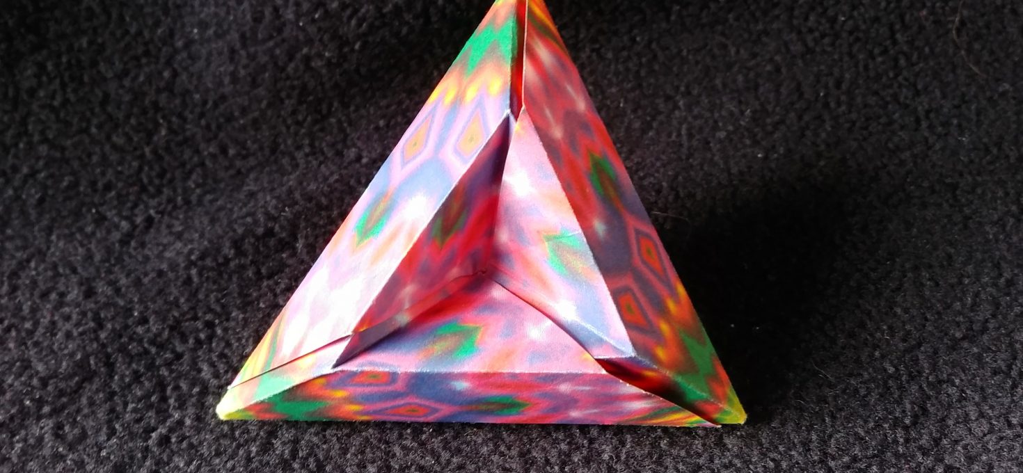 Inverted Modular Origami Pyramid