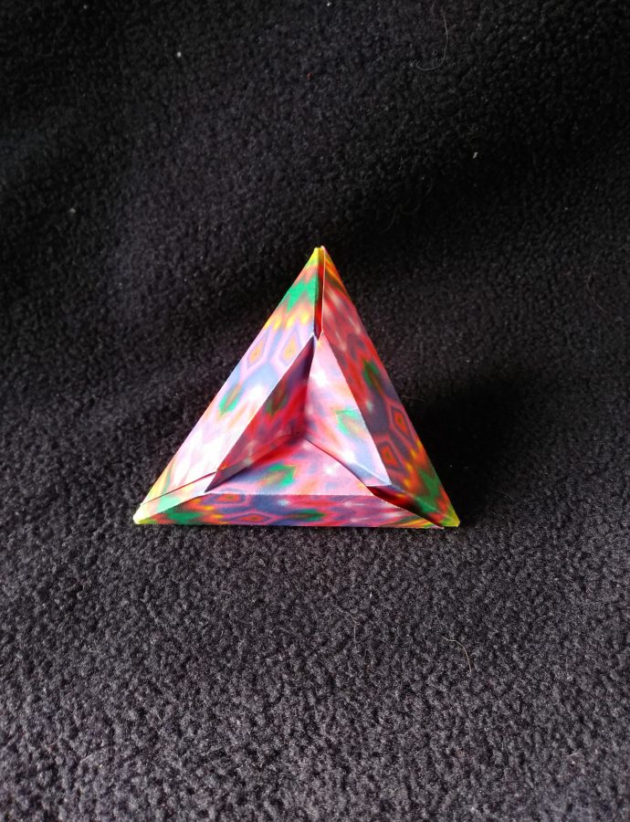 Inverted Modular Origami Pyramid