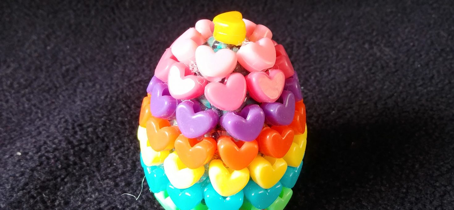 Plastic bead dragon egg