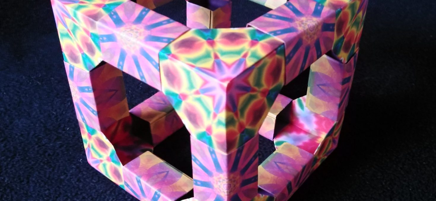Modular origami Cube Frame