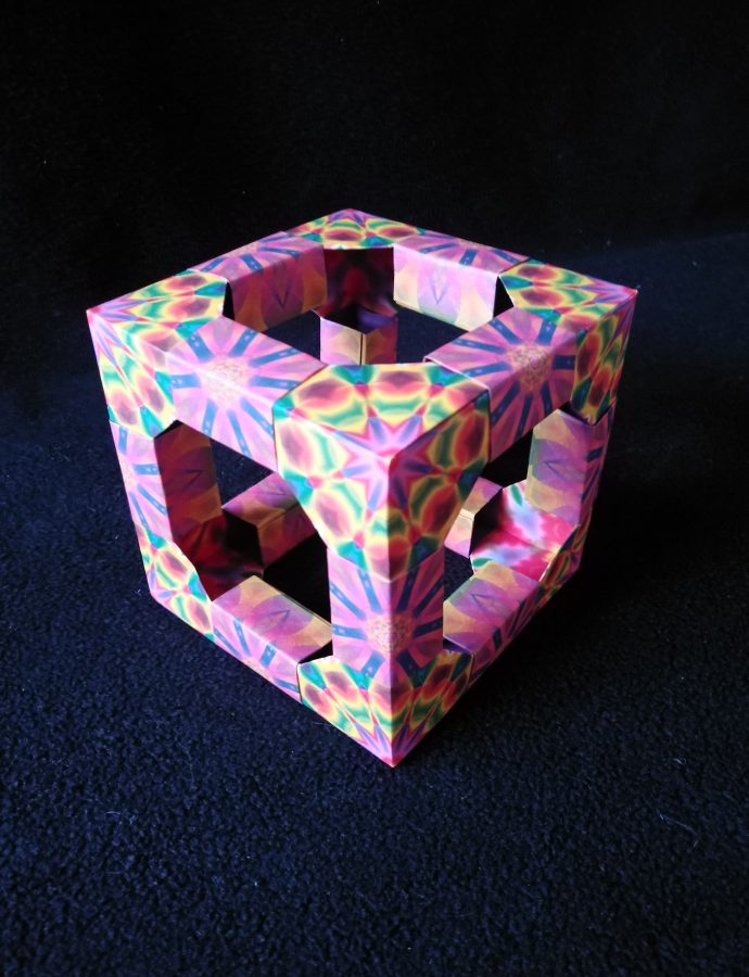 Modular origami Cube Frame