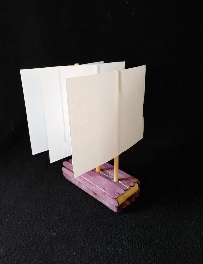 Popsicle stick sailboat