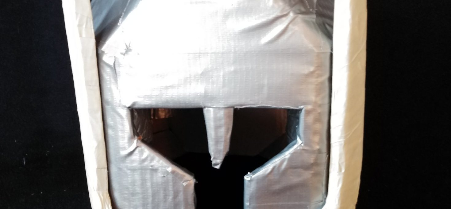 Cardboard gladiator helmet